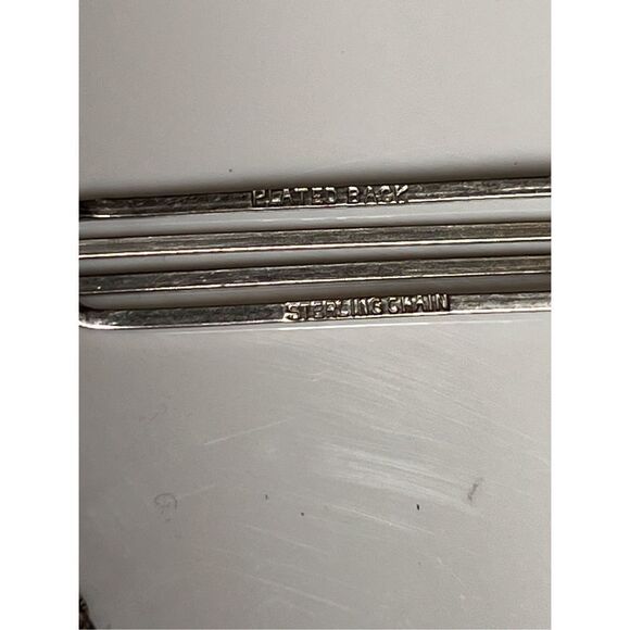 Vintage Engraved Sterling Silver Cuff Links & Tie Bar Hallmarked - Picture 11 of 12